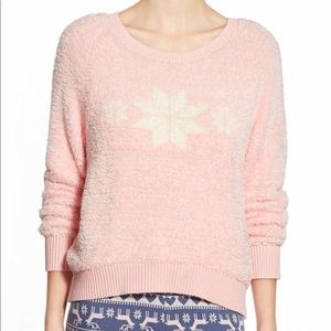 Make + Model Fuzzy Knit Snowflake Sweater (M)